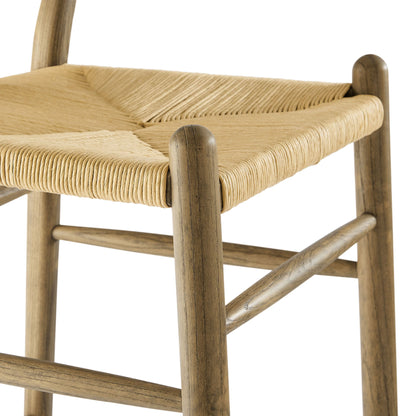 Amish Weathered Gray Teak Wood Counter Stool by Modway