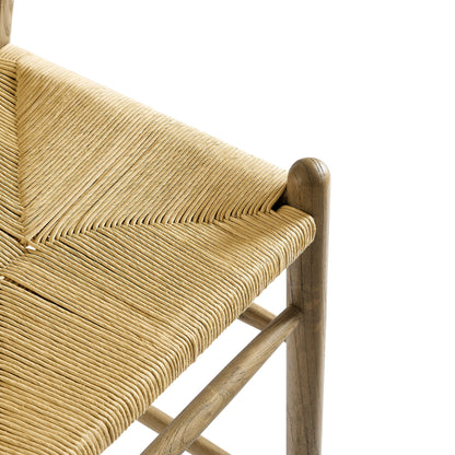 Amish Weathered Gray Teak Wood Counter Stool by Modway