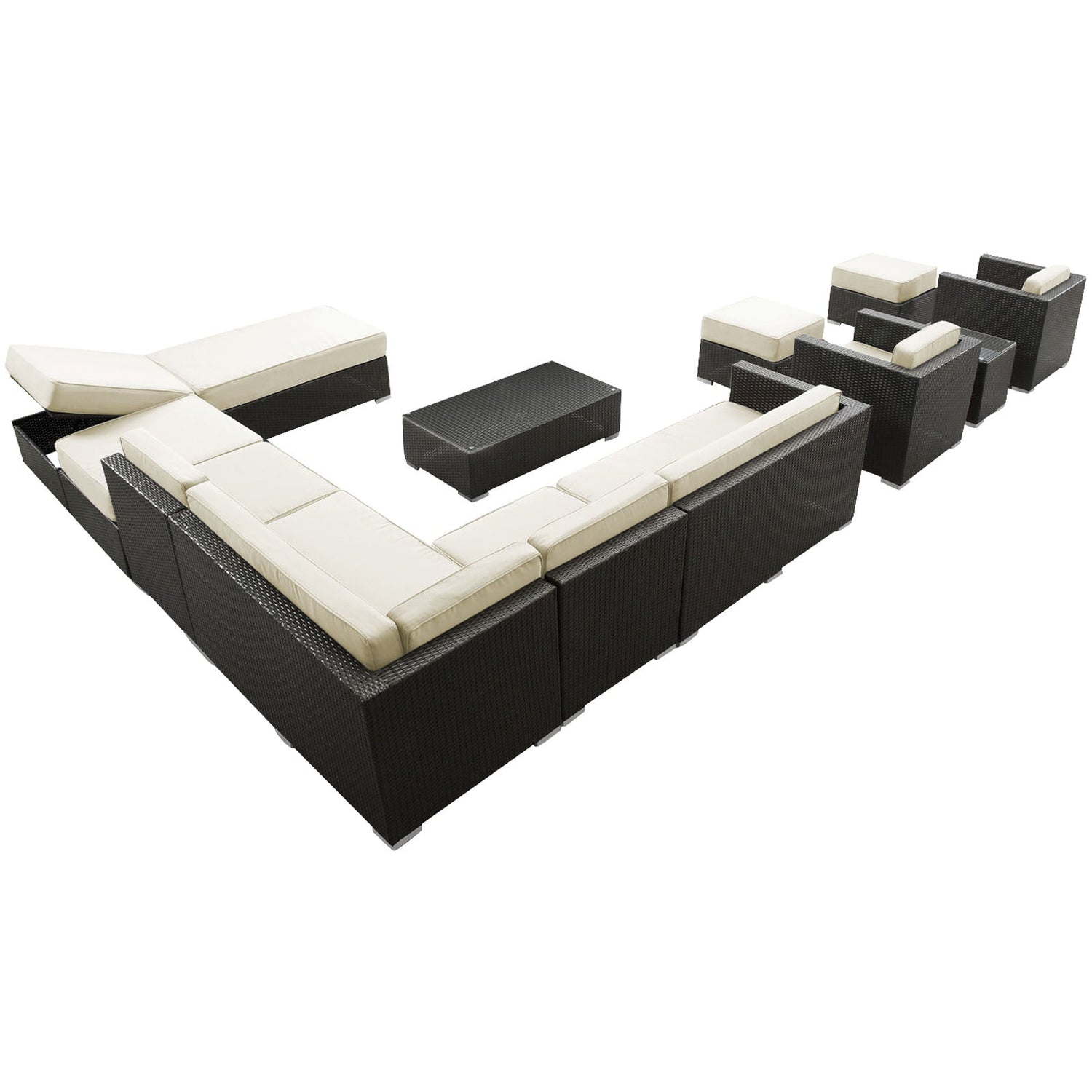 Fusion 12 Piece Outdoor Patio Sectional Set by Modway