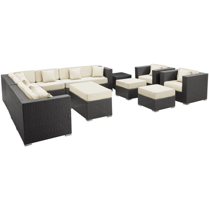 Cohesion 11 Piece Outdoor Patio Sectional Set by Modway