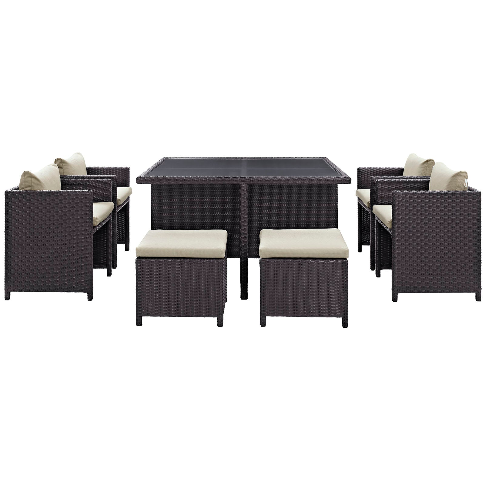 Inverse 9 Piece Outdoor Patio Dining Set By HouseBean