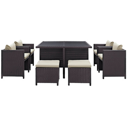 Inverse 9 Piece Outdoor Patio Dining Set By HouseBean