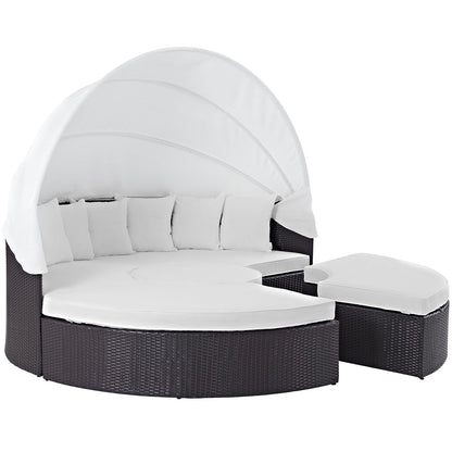 Quest Wicker Rattan Outdoor Patio Canopy Sectional Daybed by Modway