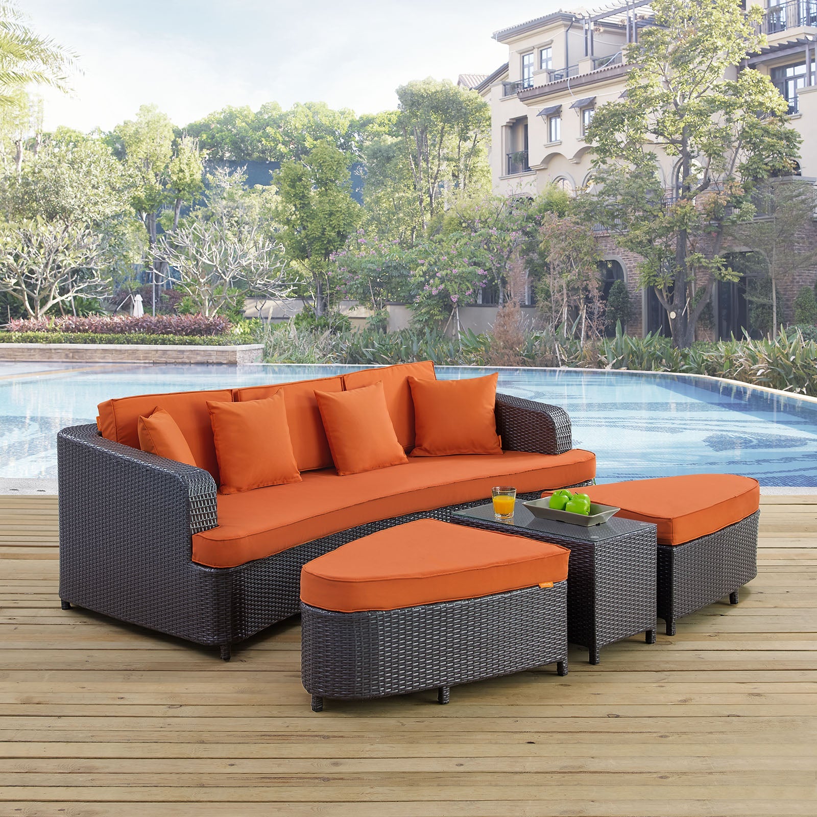 Monterey 4 Piece Outdoor Patio Sofa Set By HouseBean