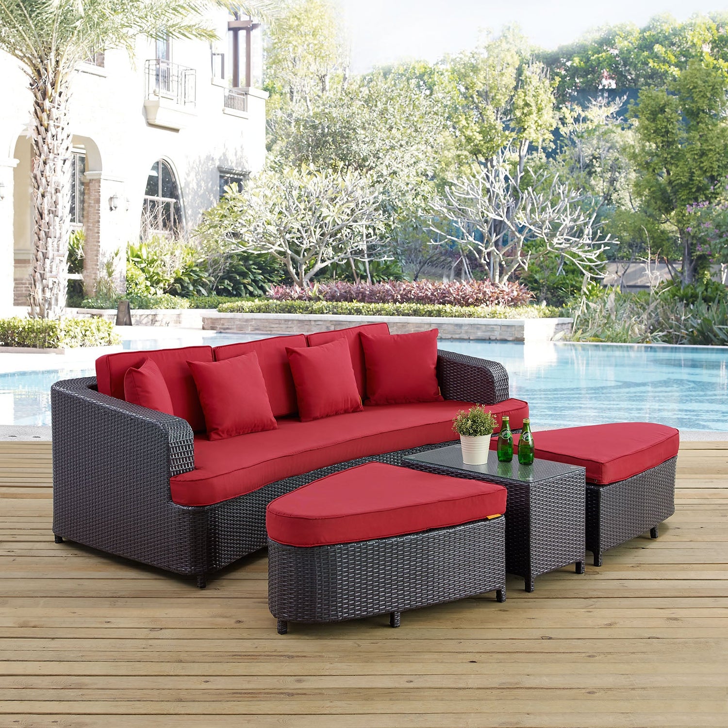 Monterey 4 Piece Outdoor Patio Sofa Set By HouseBean