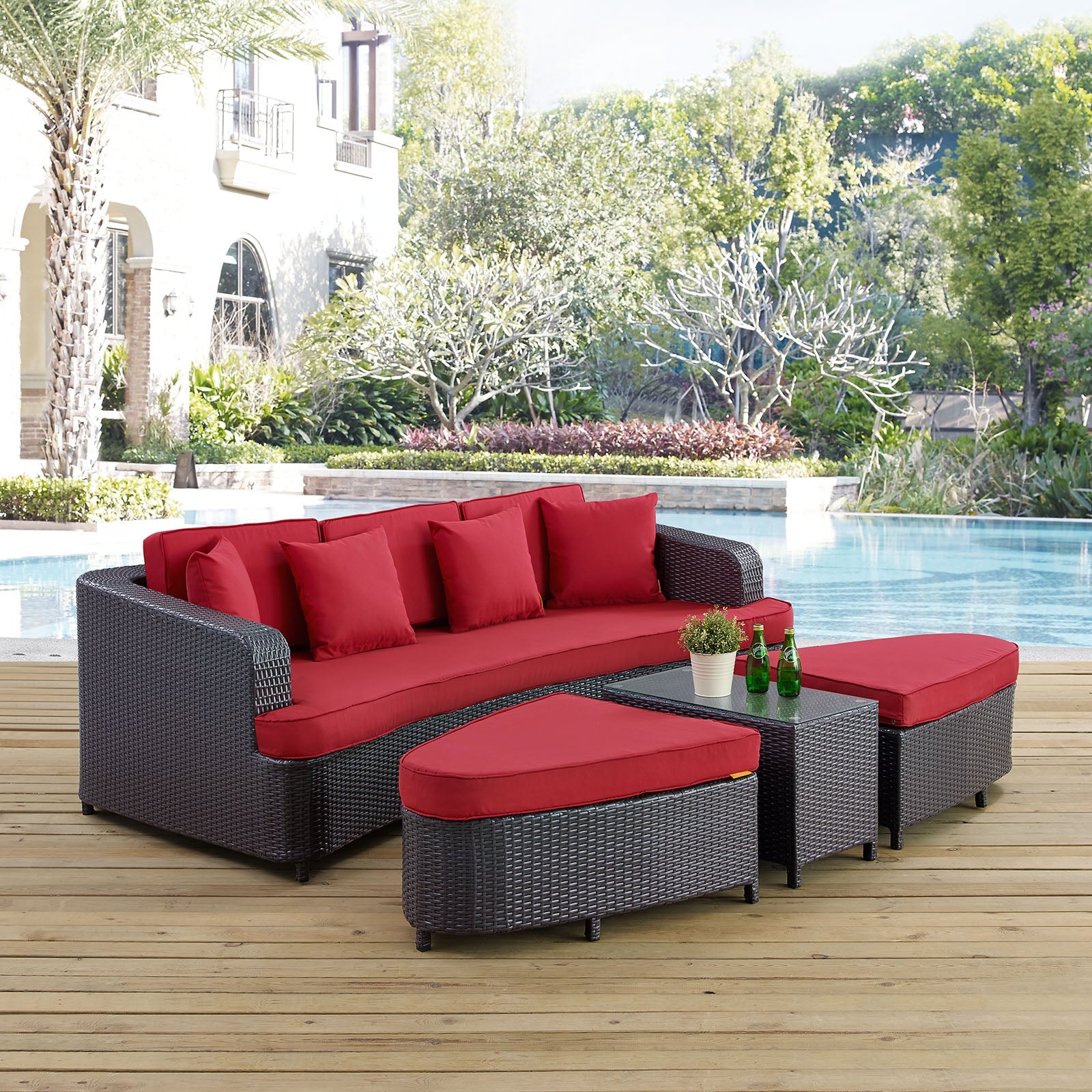 Monterey 4 Piece Outdoor Patio Sofa Set by Modway