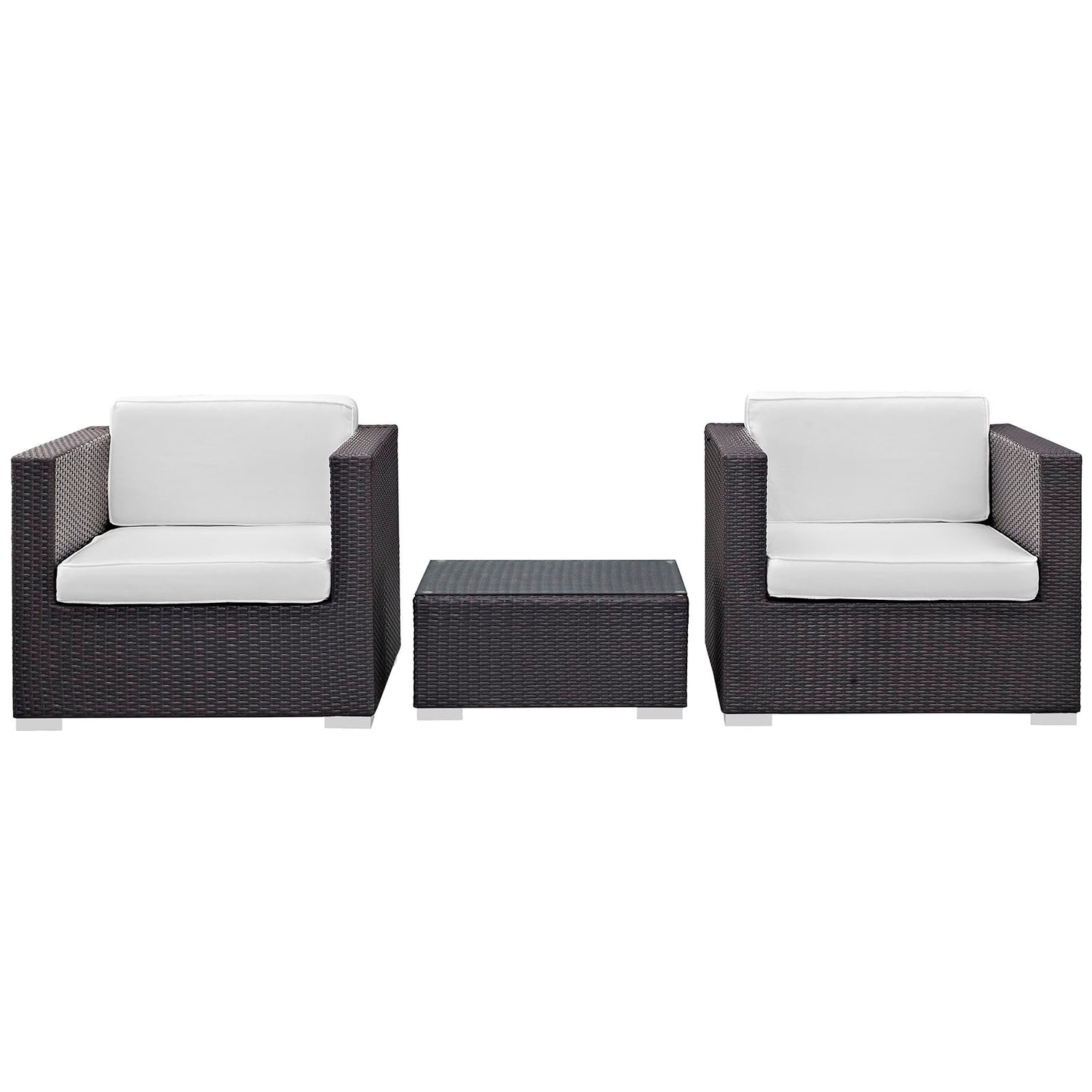 Burrow 3 Piece Outdoor Patio Sofa Set by Modway