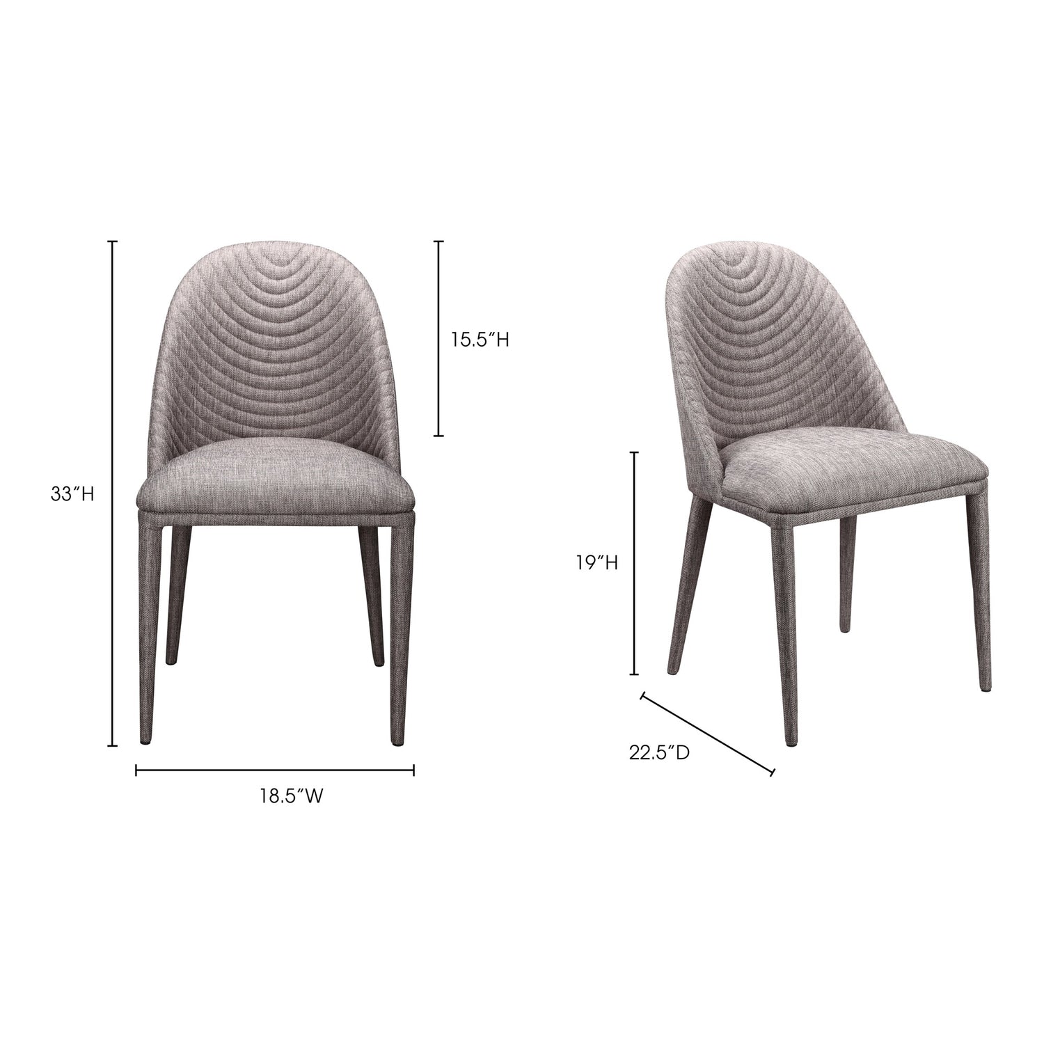 Delani Dining Chair Beige - Set Of Two Dining Chairs, Beige / Steel Frame