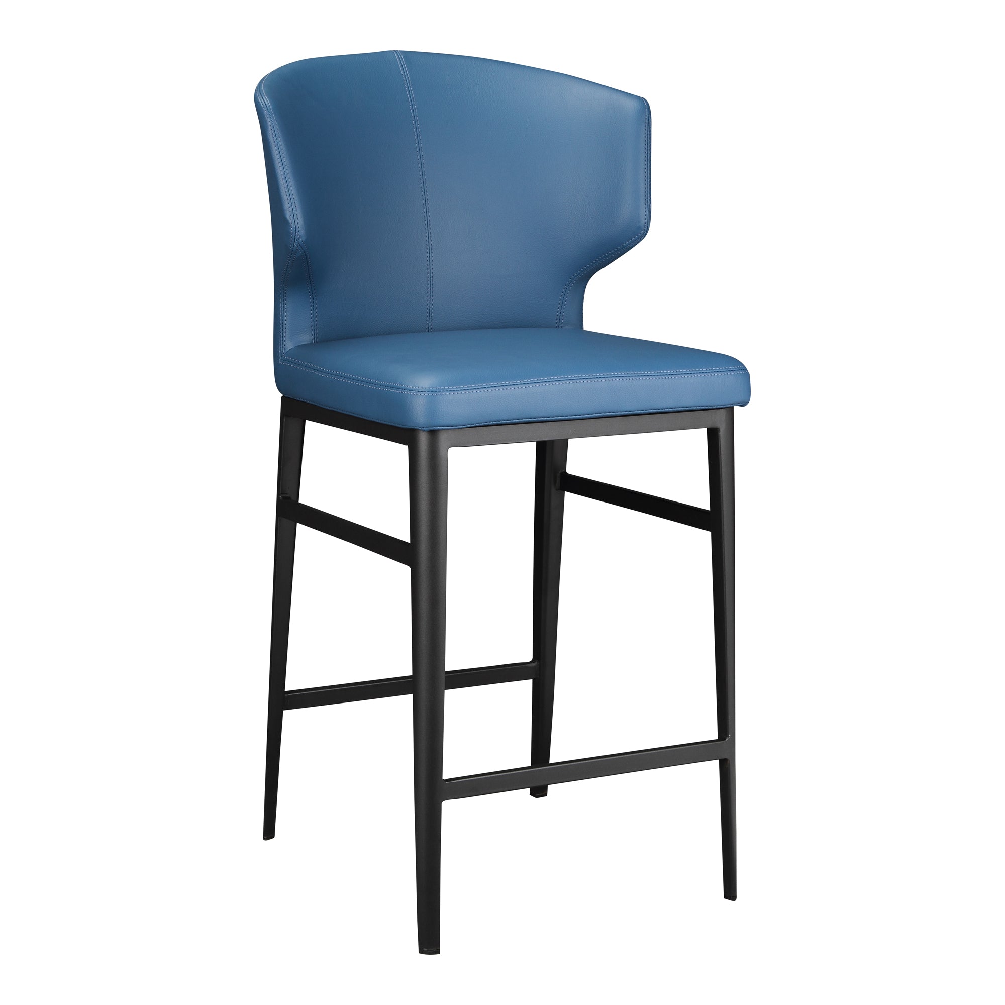 Delani Dining Chair Sky Blue - Set Of Two Dining Chairs, Blue / Steel Frame