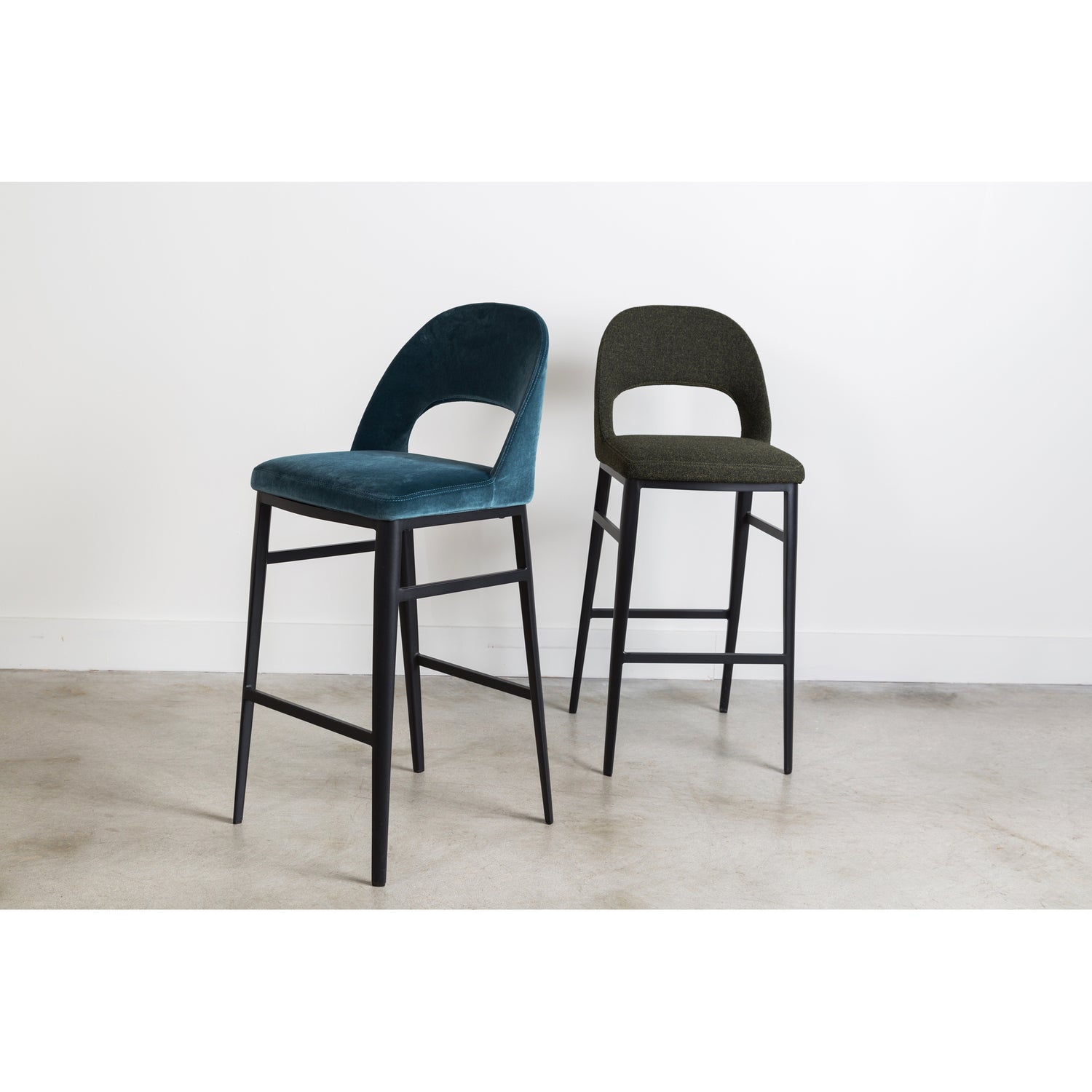 Ruthy Dining Chair Green - Set Of Two Dining Chairs, Green / Steel Legs