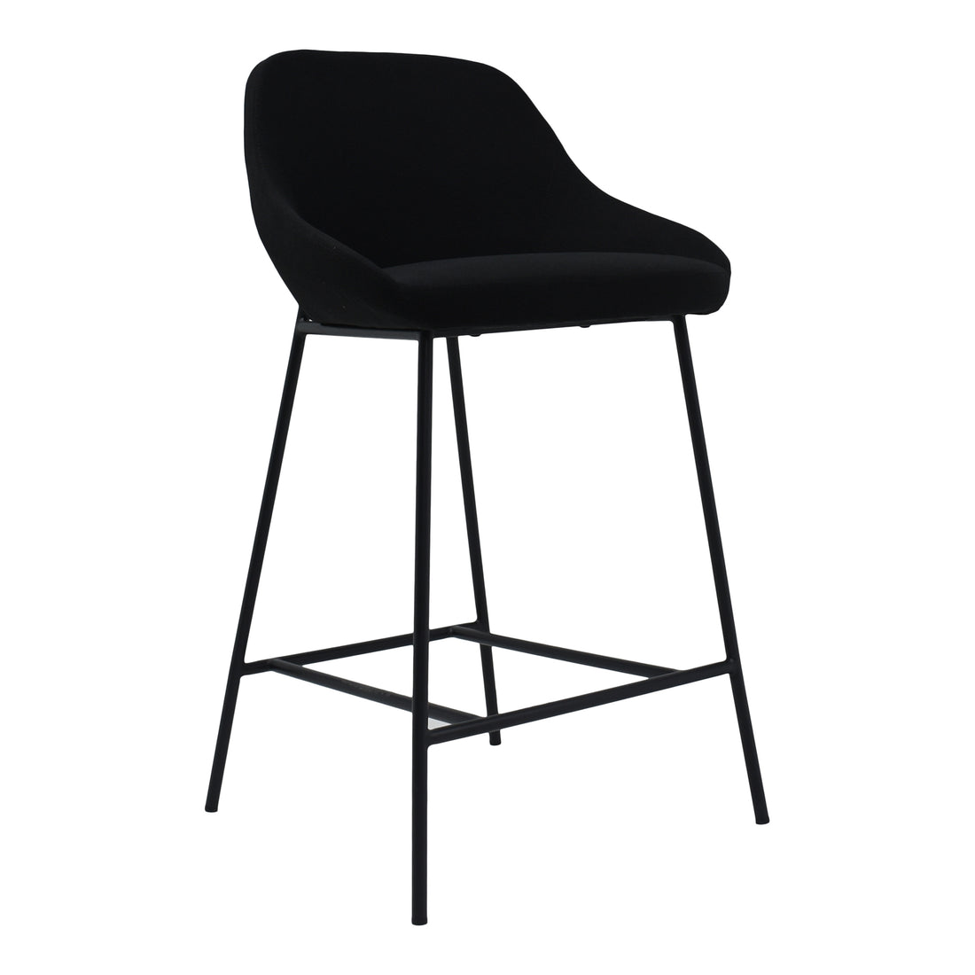 Shelby Bar Stool Black Bar Stools, Black / Steel Legs