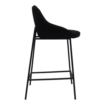 Shelby Bar Stool Black Bar Stools, Black / Steel Legs