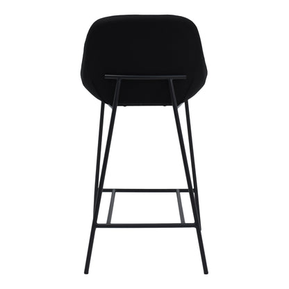 Shelby Bar Stool Black Bar Stools, Black / Steel Legs