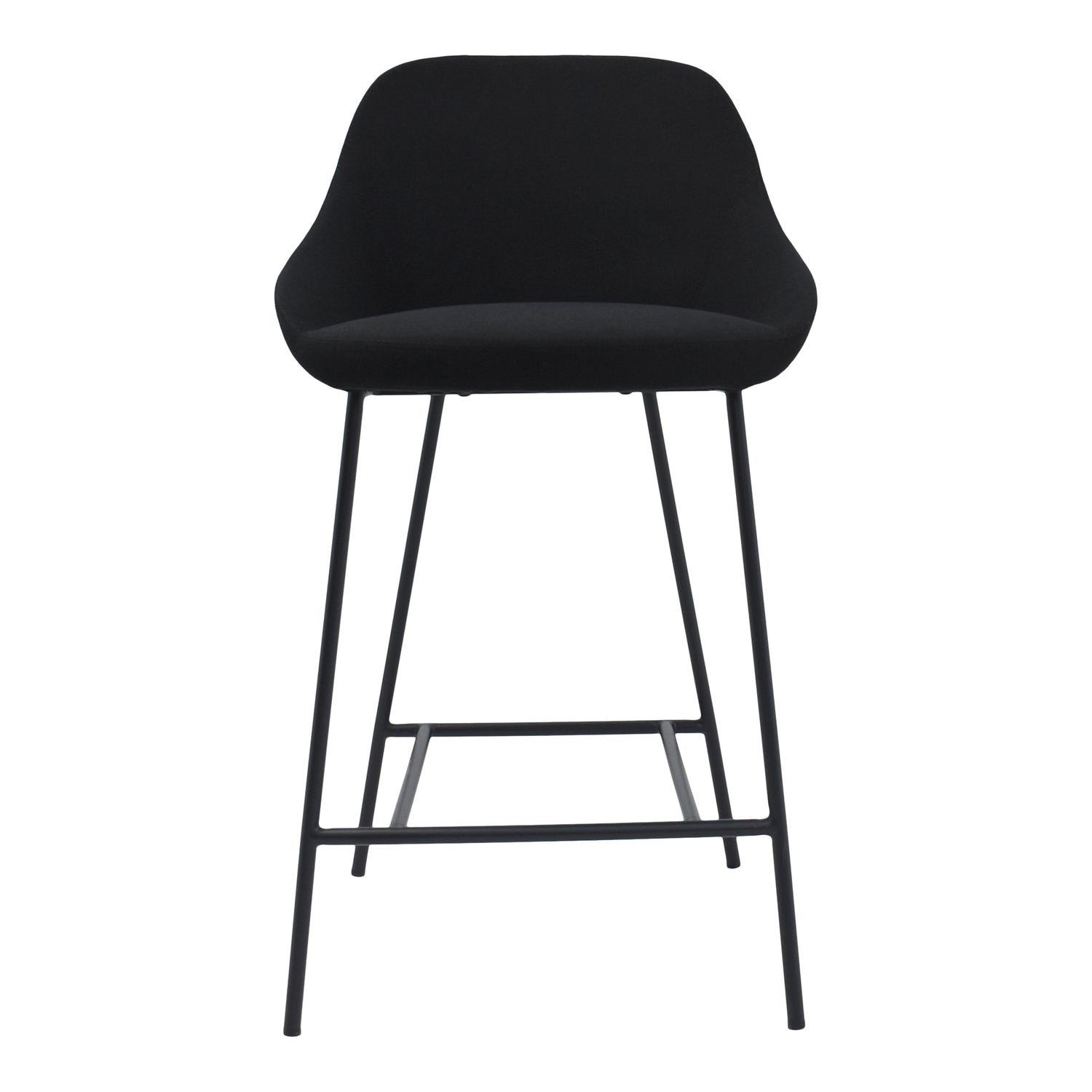 Shelby Bar Stool Black Bar Stools, Black / Steel Legs