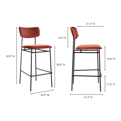 Manor Dining Chair Light Brown - Set Of Two Dining Chairs, Brown / Powder-Coated Iron Frame