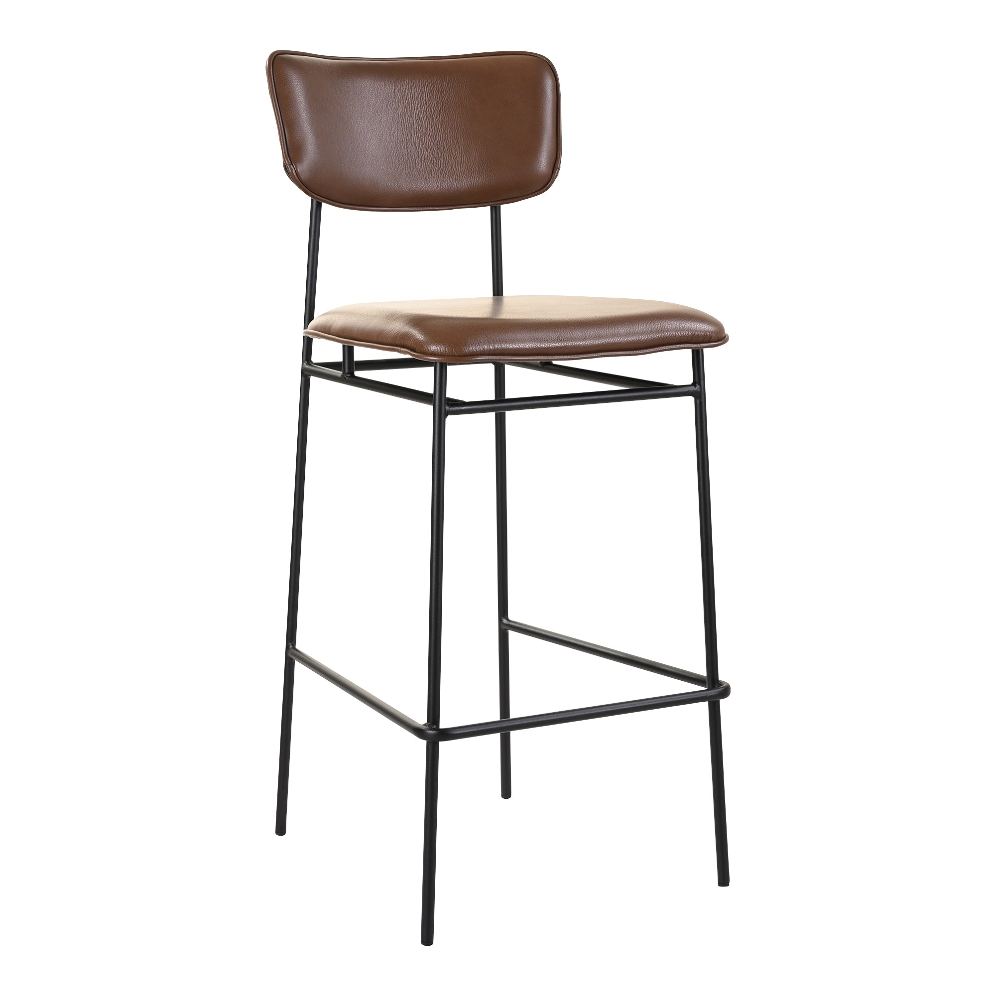 Mariner Bar Stool Amber Bar Stools, Orange / Powder-Coated Iron Frame