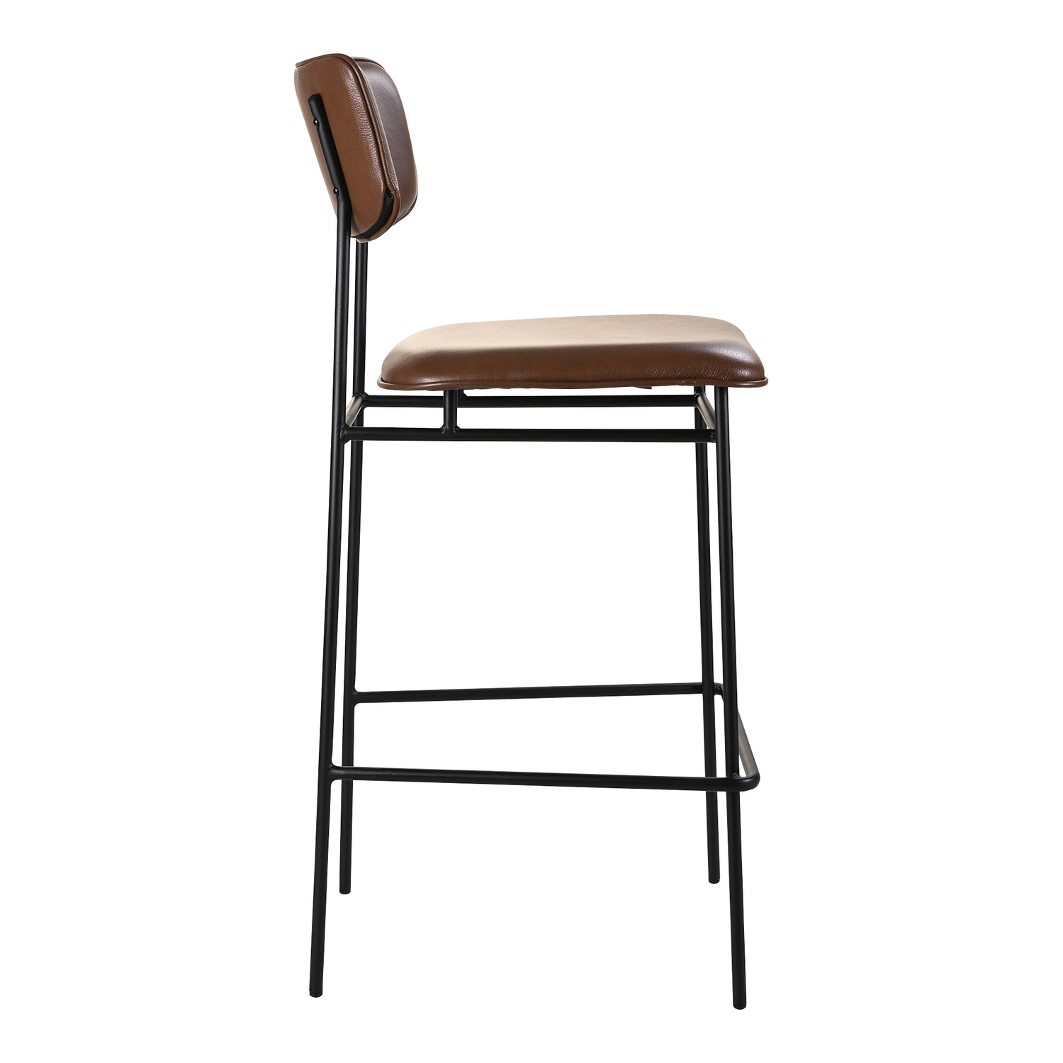 Mariner Bar Stool Amber Bar Stools, Orange / Powder-Coated Iron Frame