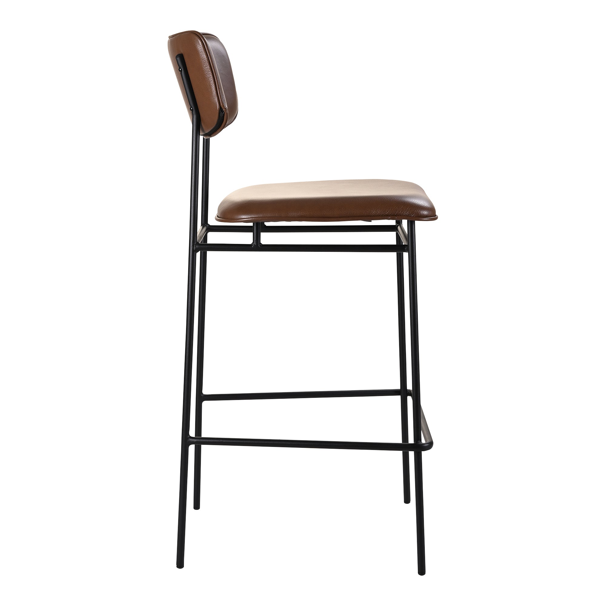 Mariner Bar Stool Amber Bar Stools, Orange / Powder-Coated Iron Frame