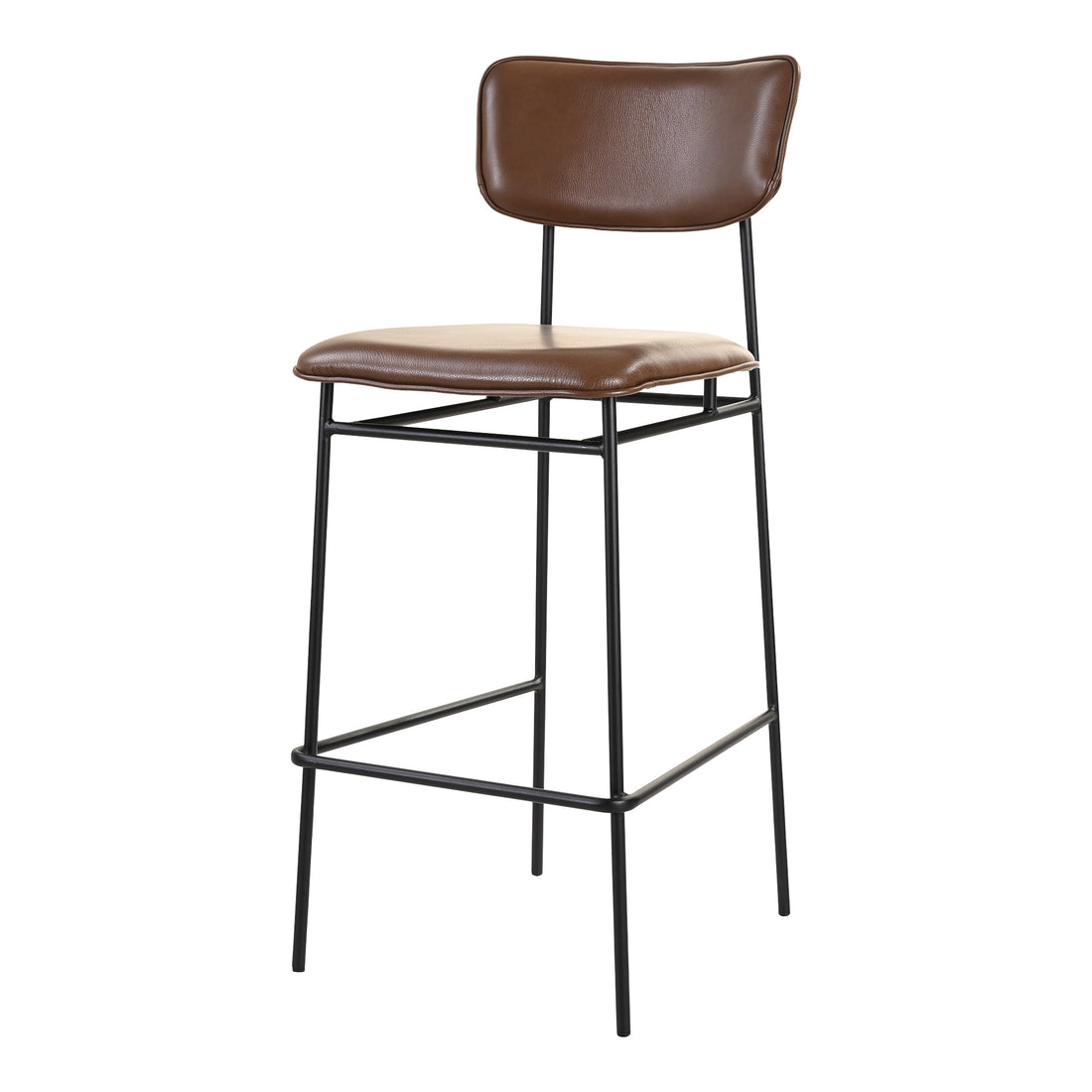 Mariner Bar Stool Amber Bar Stools, Orange / Powder-Coated Iron Frame