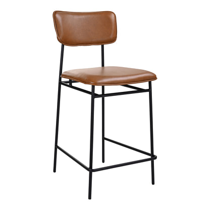 Mariner Bar Stool Brown Bar Stools, Brown / Powder-Coated Metal Frame