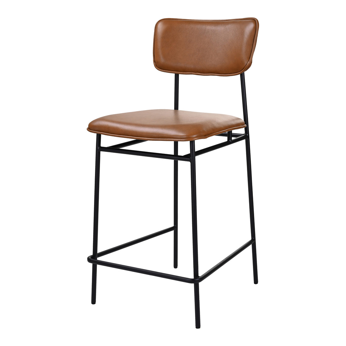 Mariner Bar Stool Brown Bar Stools, Brown / Powder-Coated Metal Frame