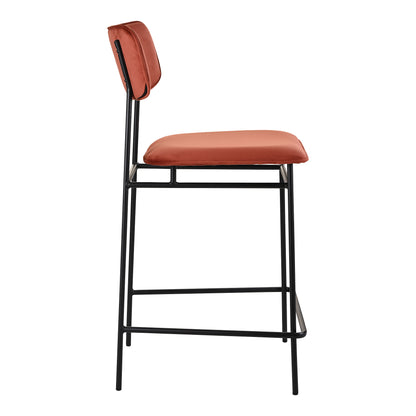 Mariner Bar Stool Dark Brown Bar Stools, Brown / Powder-Coated Iron Frame