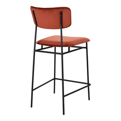 Mariner Bar Stool Dark Brown Bar Stools, Brown / Powder-Coated Iron Frame