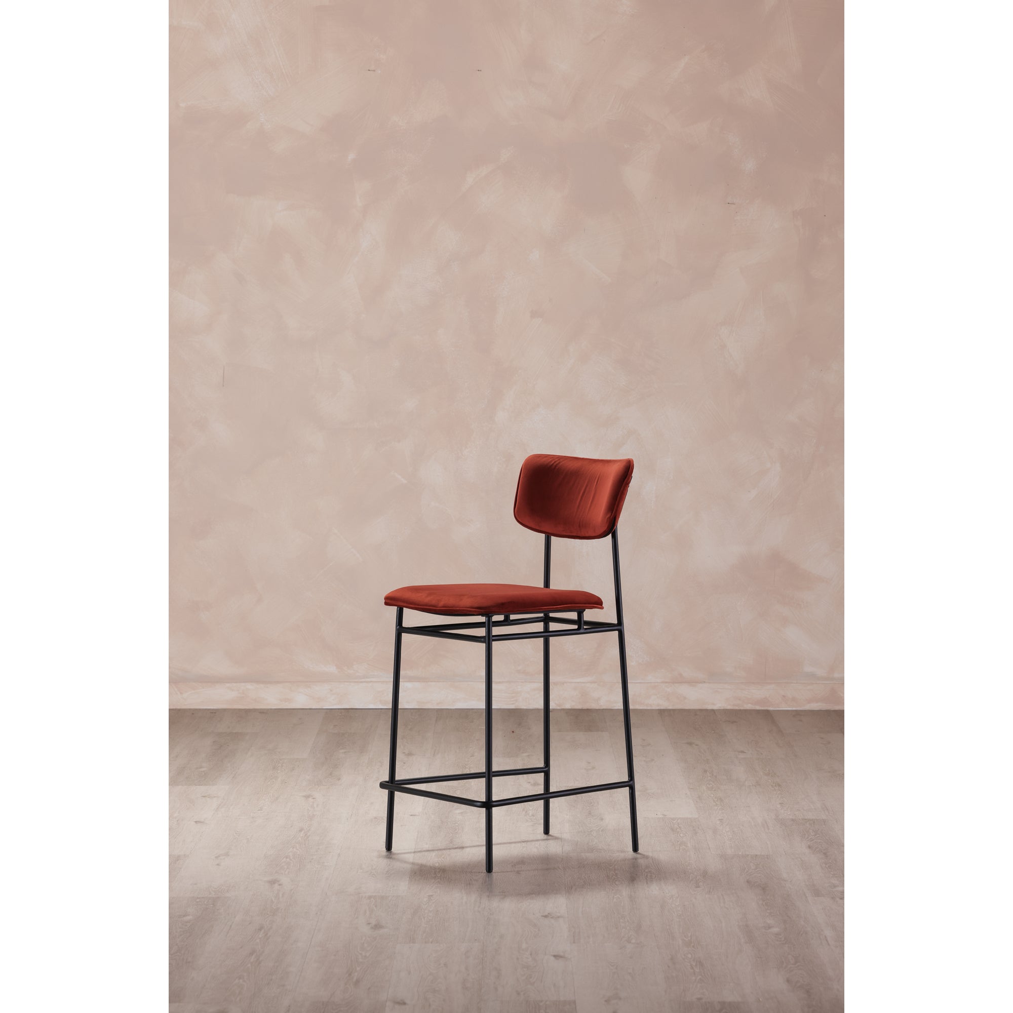 Mariner Bar Stool Dark Brown Bar Stools, Brown / Powder-Coated Iron Frame