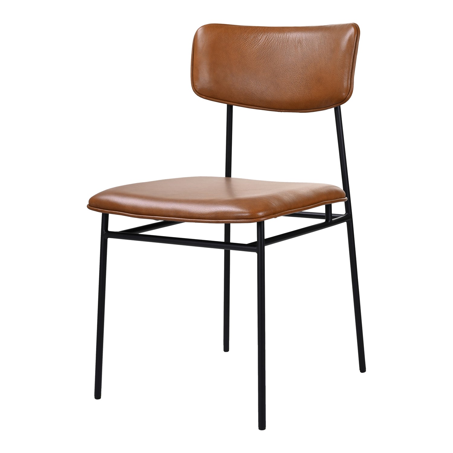 Doug Dining Chair Black - Set Of Two Dining Chairs, Black / Powder-Coated Metal Frame