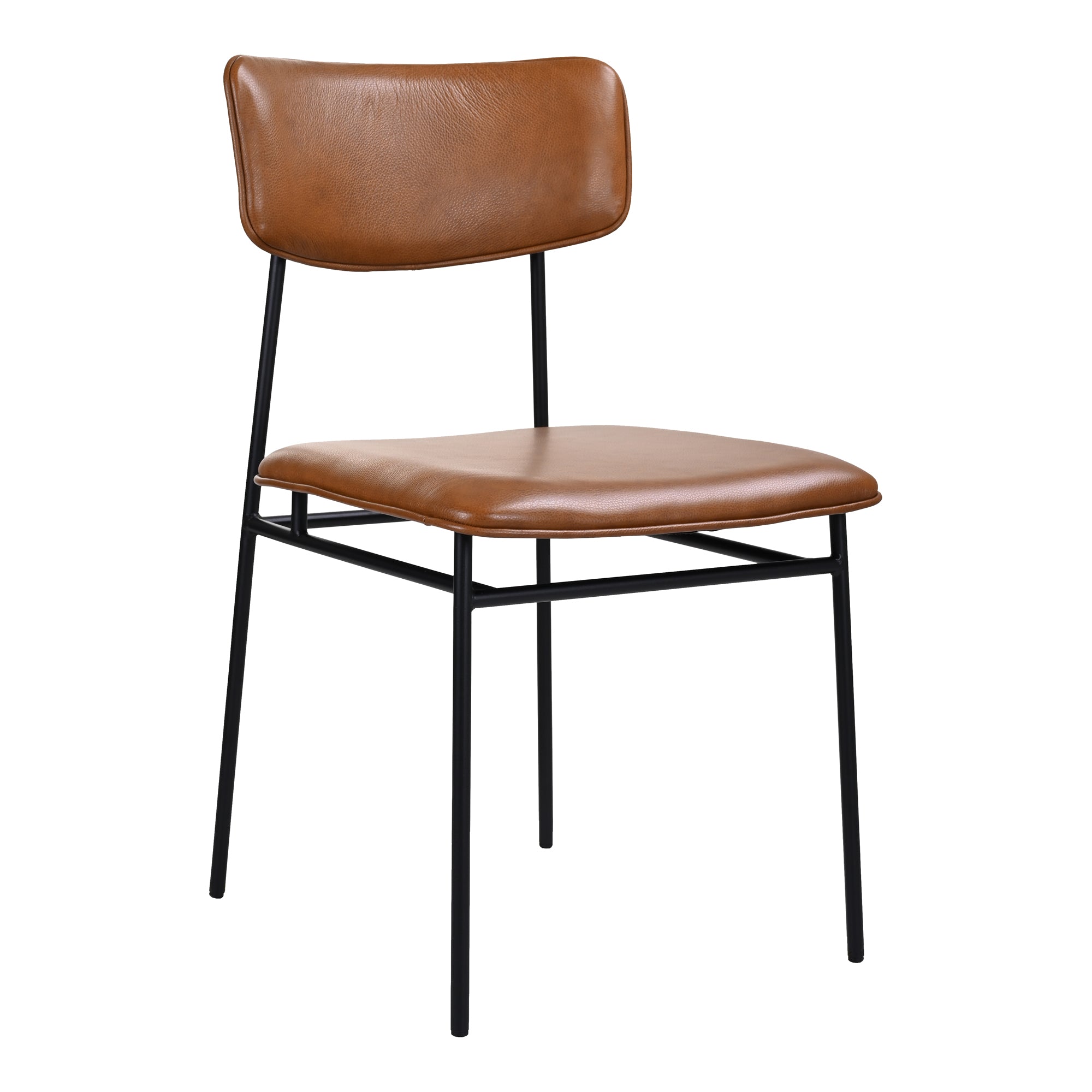 Doug Dining Chair Black - Set Of Two Dining Chairs, Black / Powder-Coated Metal Frame