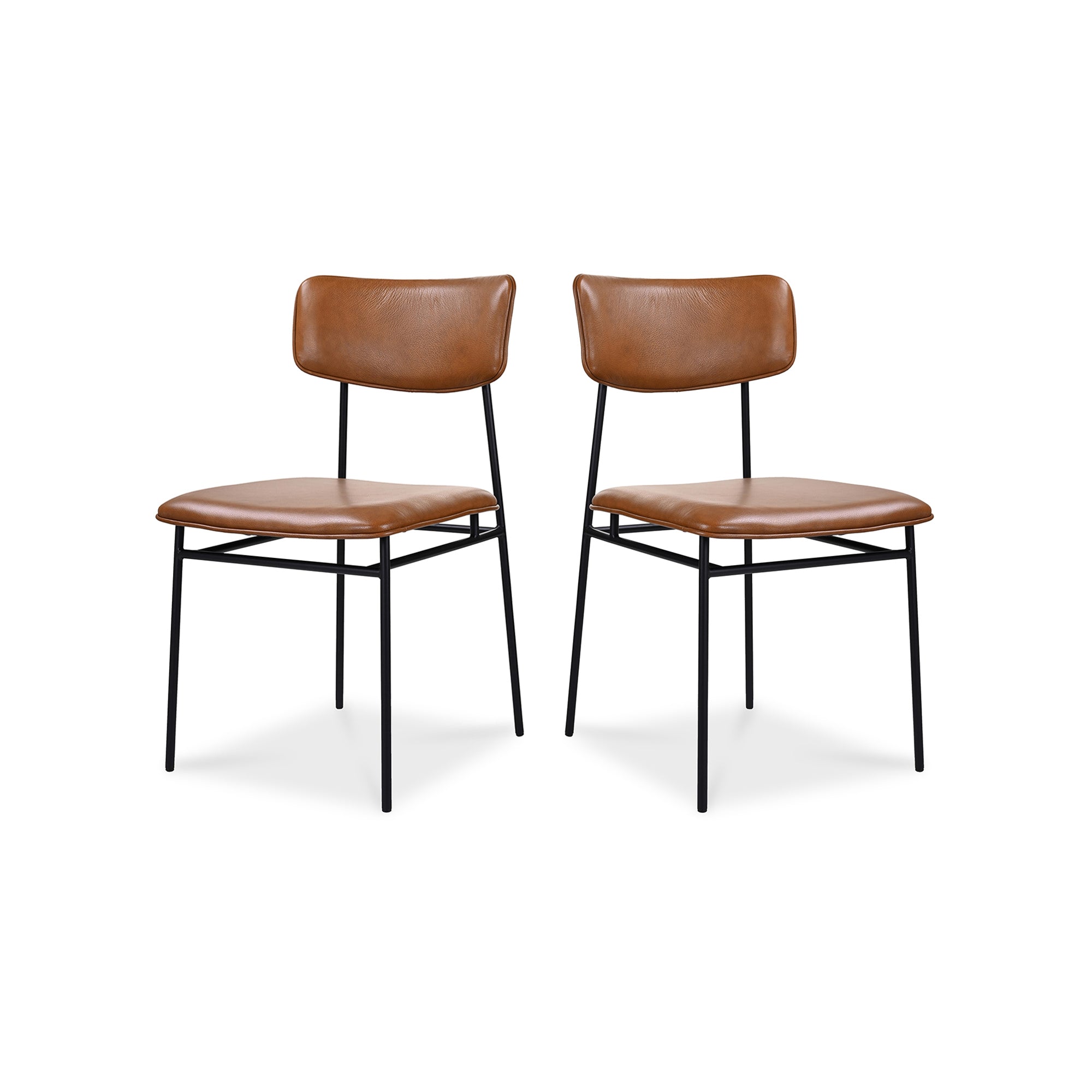 Doug Dining Chair Black - Set Of Two Dining Chairs, Black / Powder-Coated Metal Frame