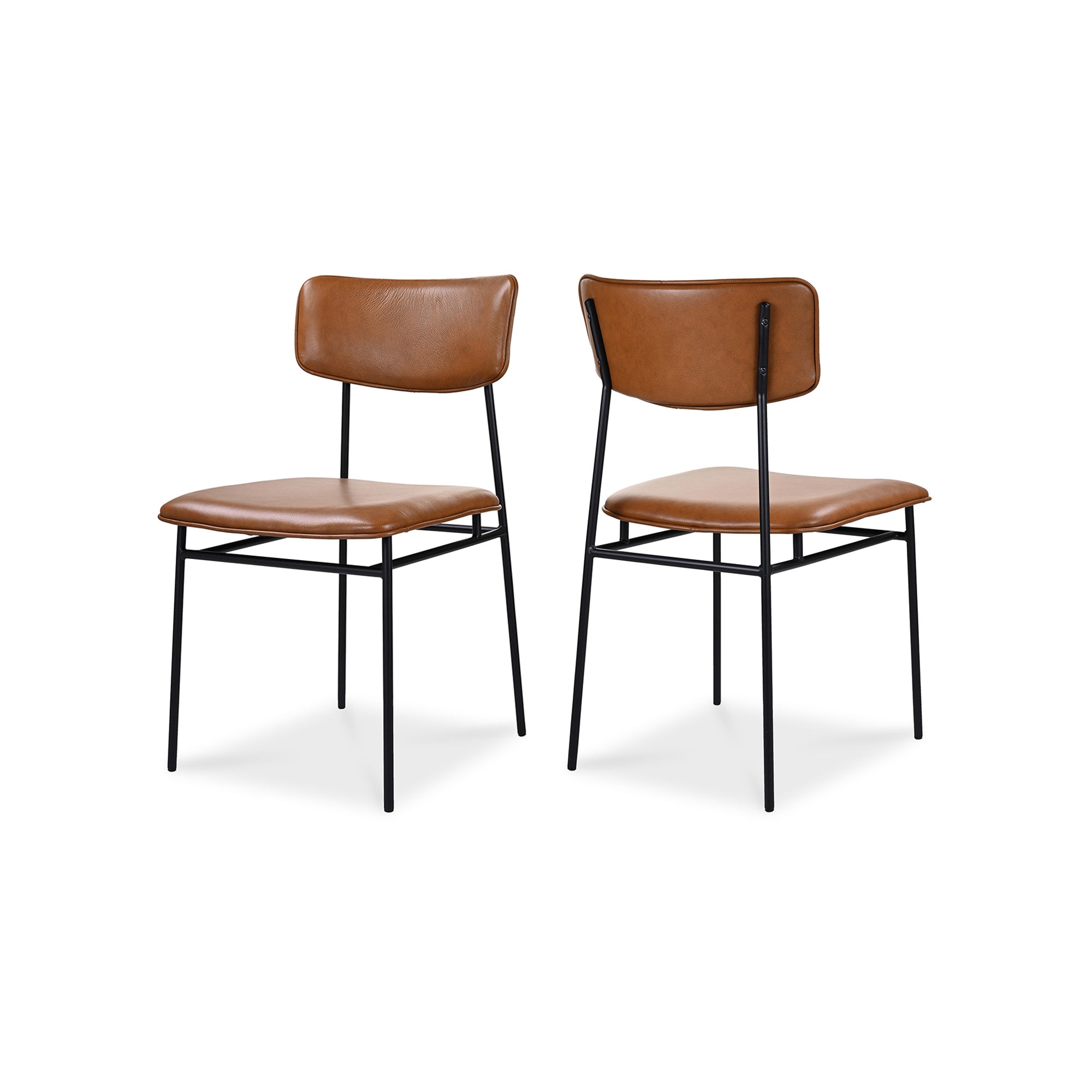 Doug Dining Chair Black - Set Of Two Dining Chairs, Black / Powder-Coated Metal Frame