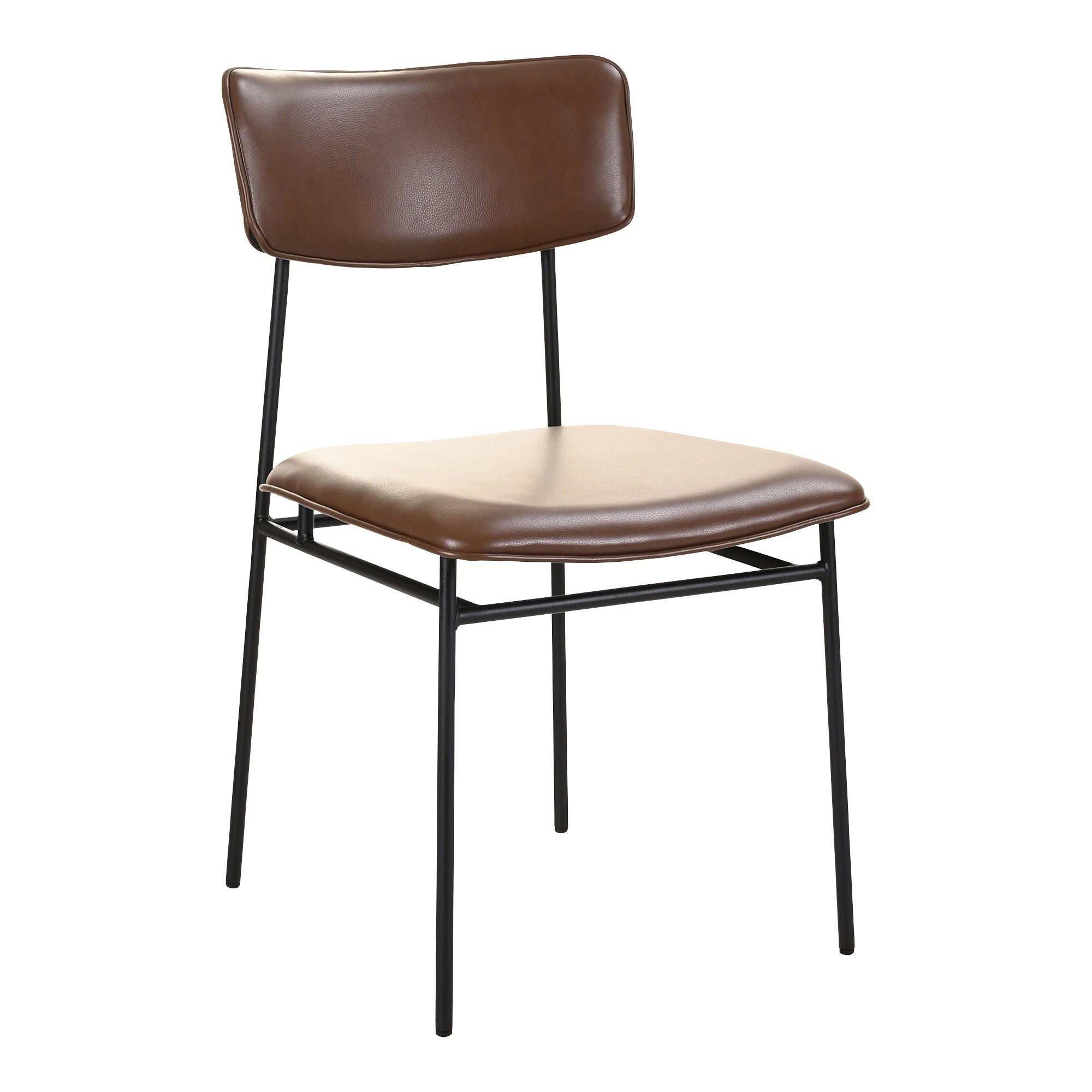 Mariner Dining Chair Dark Amber - Set Of Two Dining Chairs, Brown / Powder-Coated Iron Frame