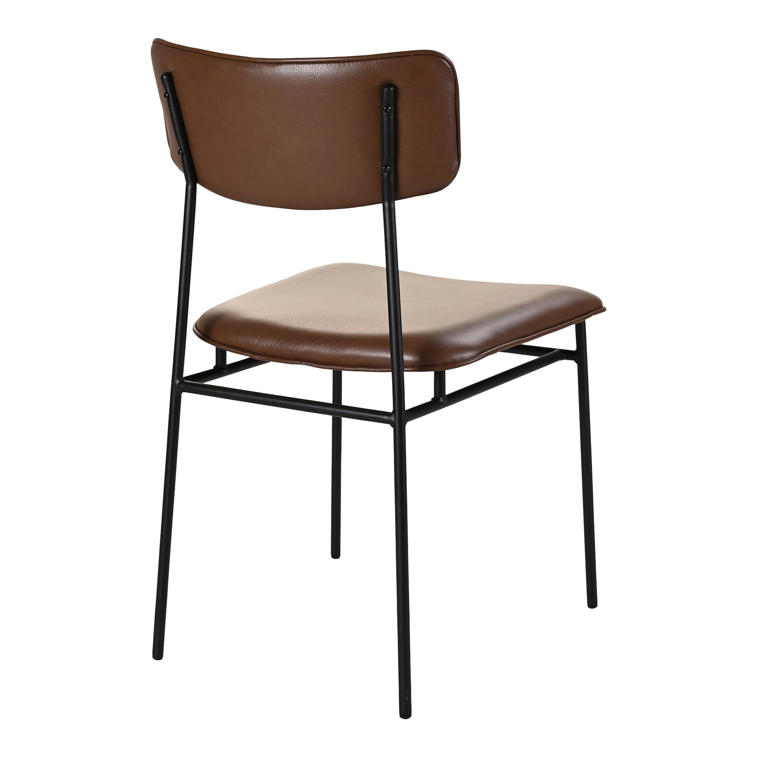 Mariner Dining Chair Dark Amber - Set Of Two Dining Chairs, Brown / Powder-Coated Iron Frame