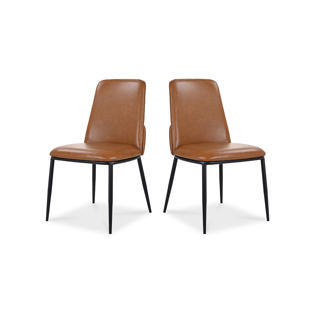 Mariner Dining Chair Brown - Set Of Two Dining Chairs, Brown / Powder-Coated Metal Frame