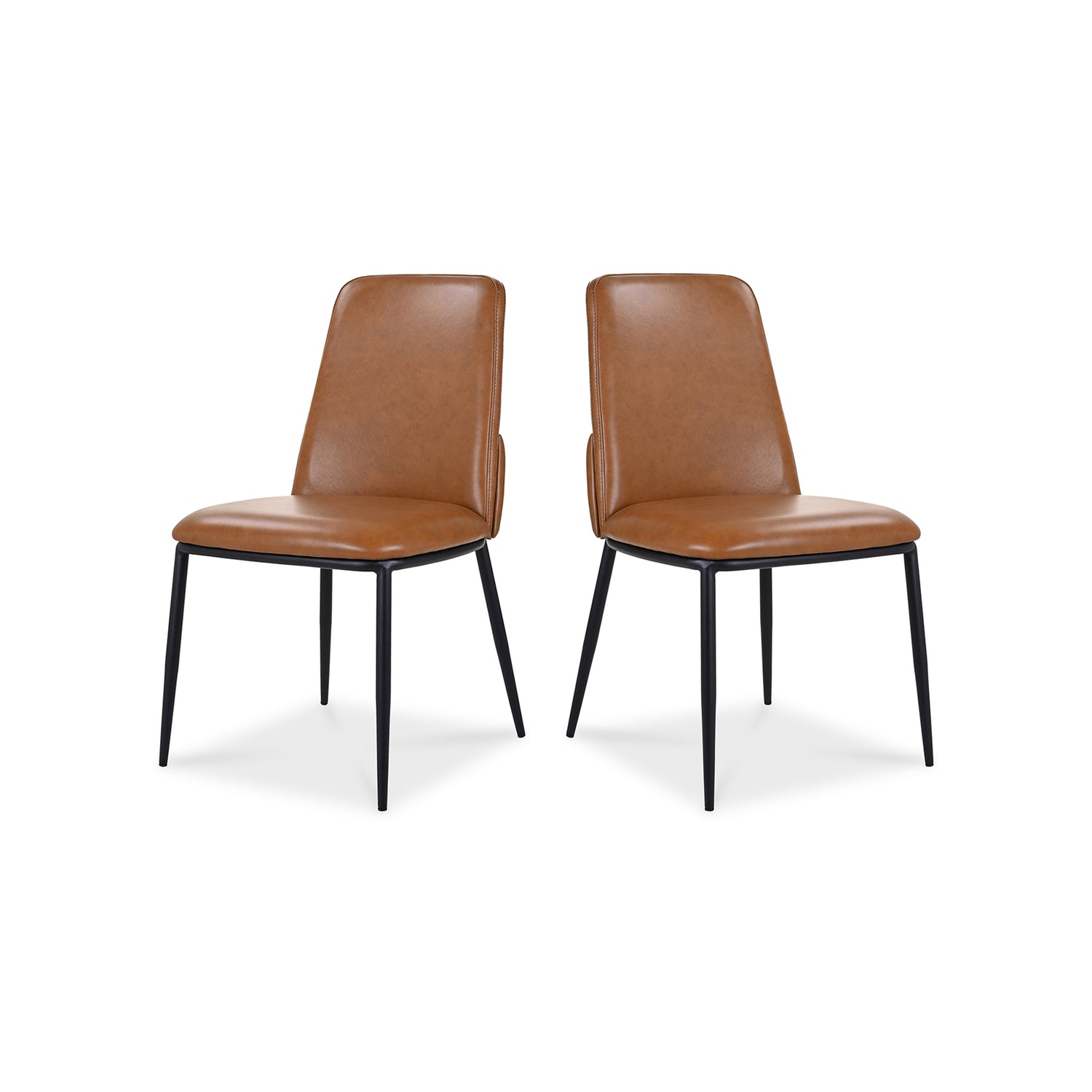 Mariner Dining Chair Brown - Set Of Two Dining Chairs, Brown / Powder-Coated Metal Frame