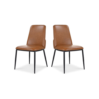 Mariner Dining Chair Brown - Set Of Two Dining Chairs, Brown / Powder-Coated Metal Frame