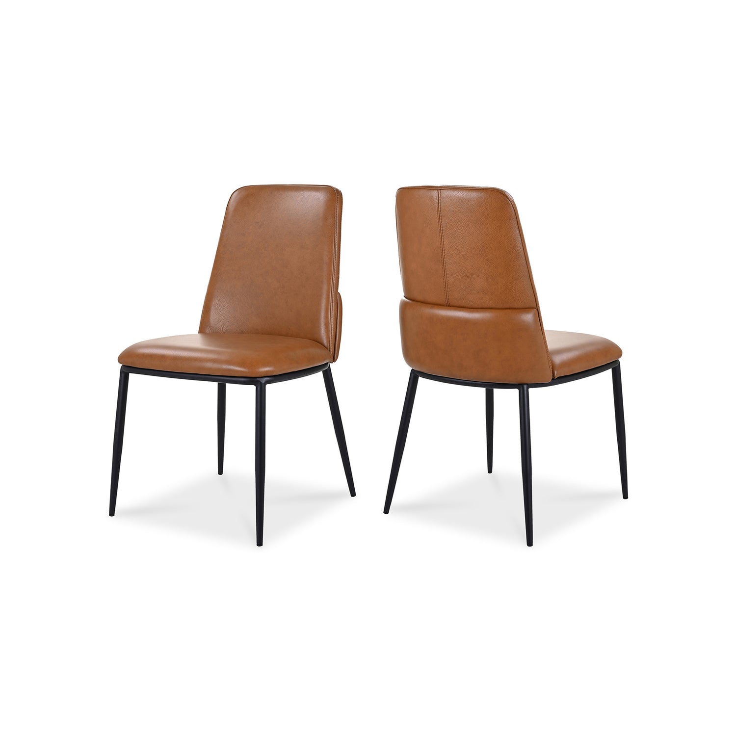 Mariner Dining Chair Brown - Set Of Two Dining Chairs, Brown / Powder-Coated Metal Frame