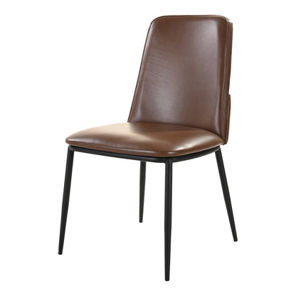 Mariner Dining Chair Dark Brown - Set Of Two Dining Chairs, Brown / Powder-Coated Iron Frame