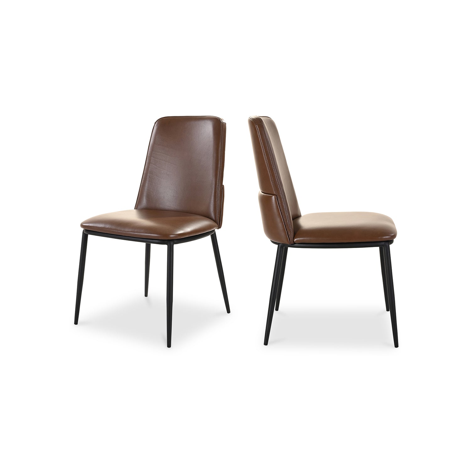 Mariner Dining Chair Dark Brown - Set Of Two Dining Chairs, Brown / Powder-Coated Iron Frame