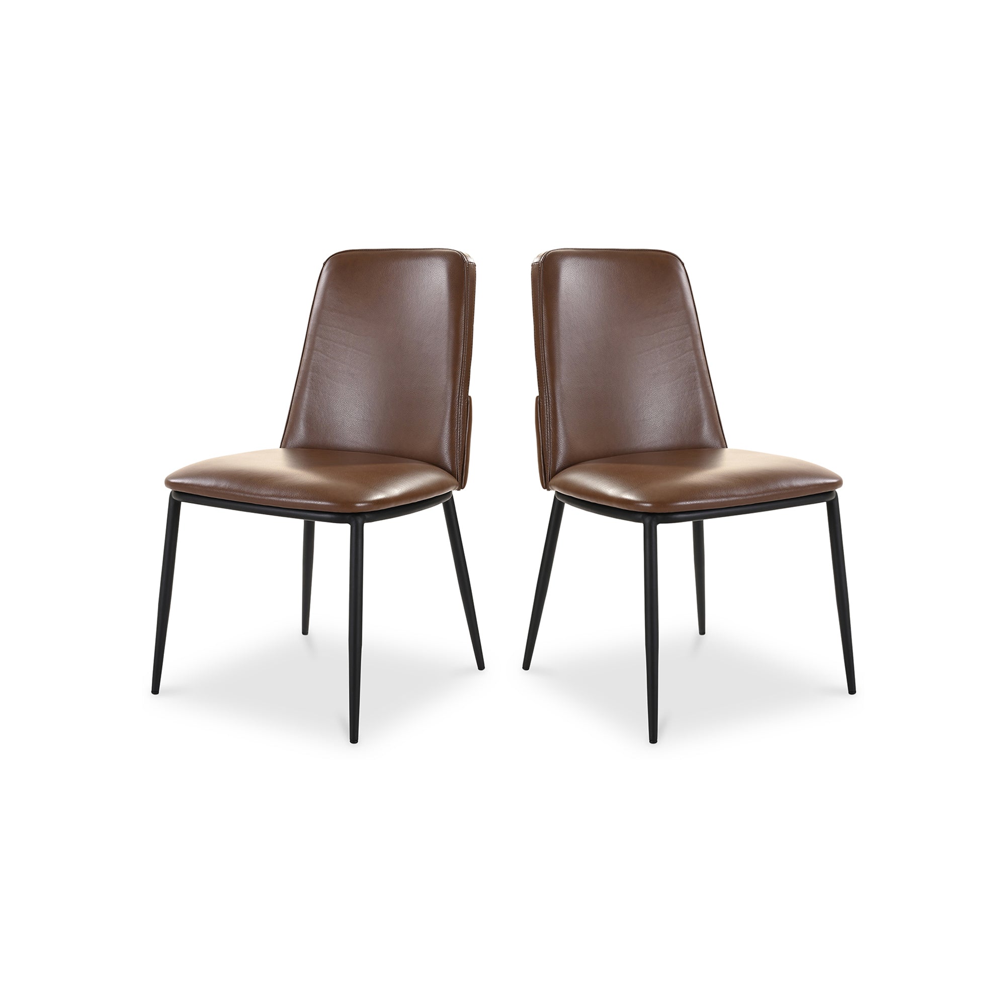 Mariner Dining Chair Dark Brown - Set Of Two Dining Chairs, Brown / Powder-Coated Iron Frame