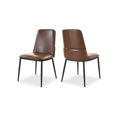 Mariner Dining Chair Dark Brown - Set Of Two Dining Chairs, Brown / Powder-Coated Iron Frame