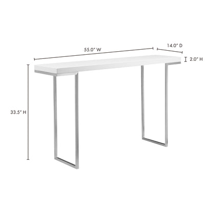 Volt Dining Table Dining Tables, White / Iron Base