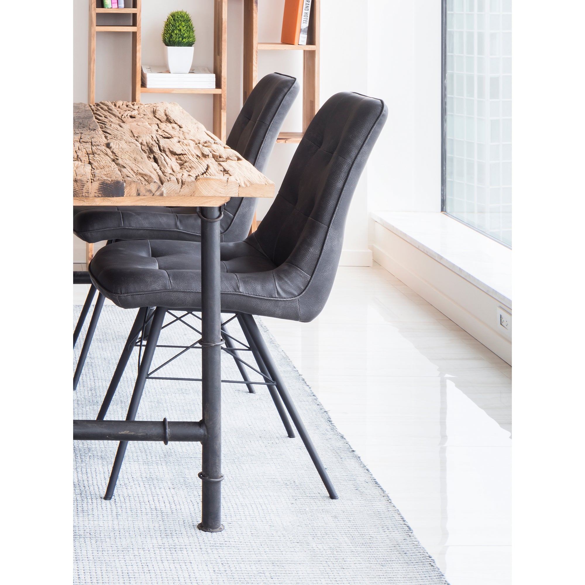 Jennie Dining Chair Black Dining Chairs, Black / Metal Frame