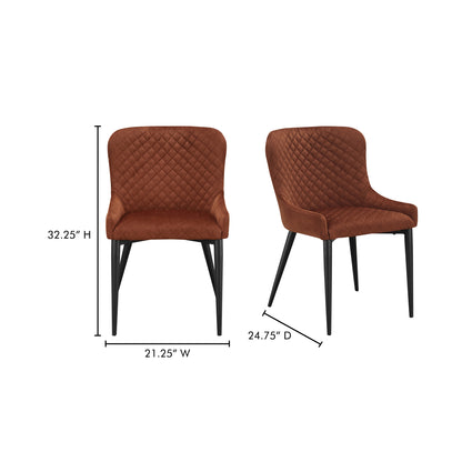 Ella Dining Chair Lght Brown Dining Chairs, Brown / Metal Frame