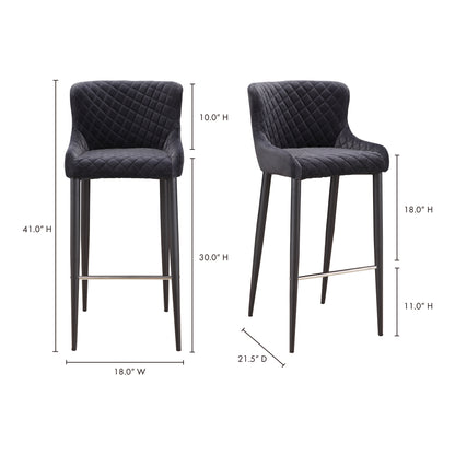 Ella Bar Stool Dark Grey Bar Stools, Grey / Metal Frame