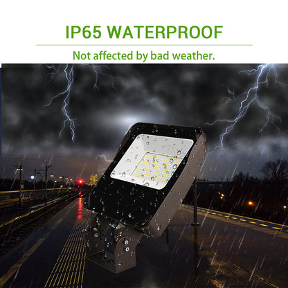 15W LED Flood Light - Knuckle Mount, CCT Changeable (3000K/4000K/5000K), 2300 Lumens, AC120-277V, 0-10V Dimmable, UL and DLC Premium Listed - Black