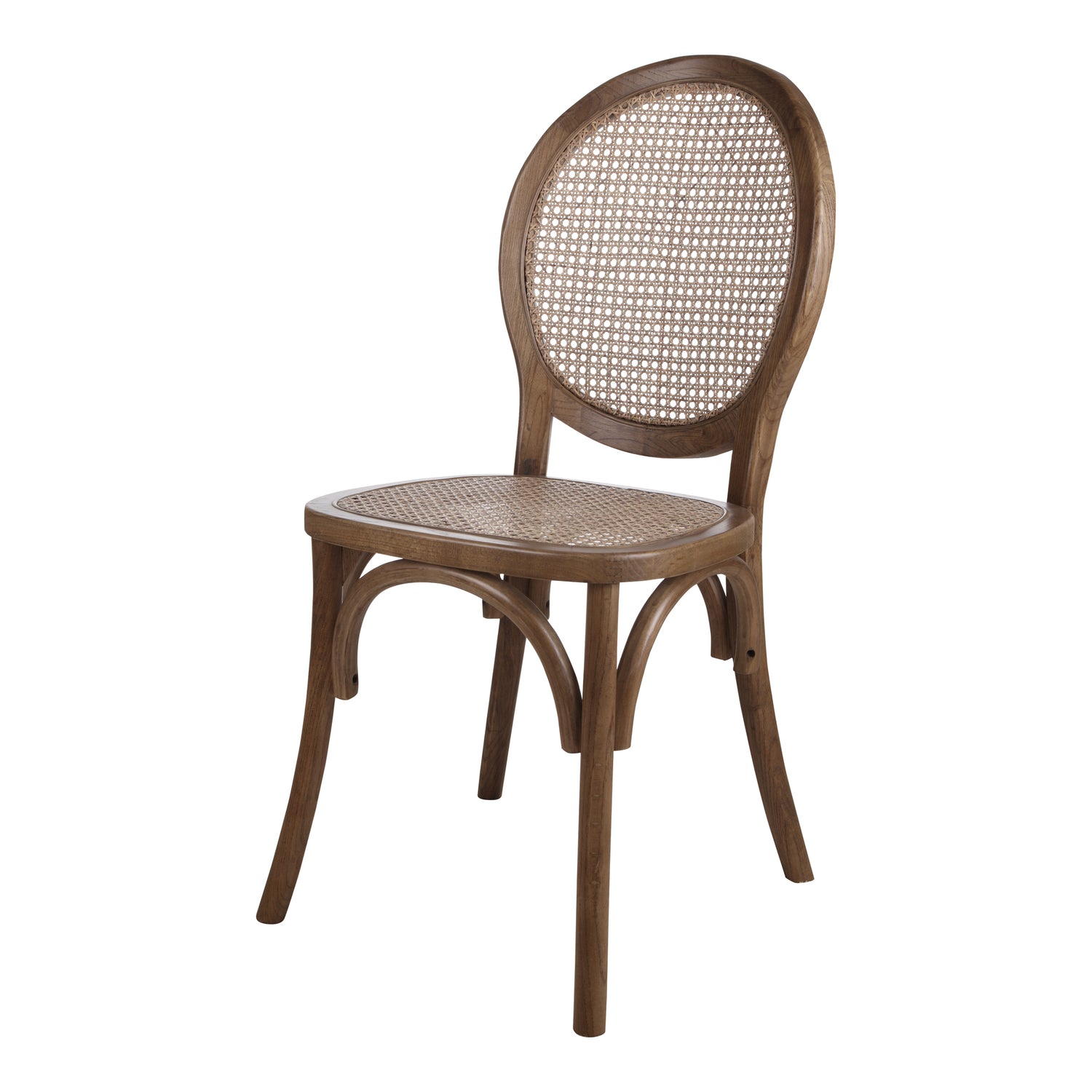 Ventana Dining Chair Black - Set Of Two Dining Chairs, Black / Woven Fibre Seat