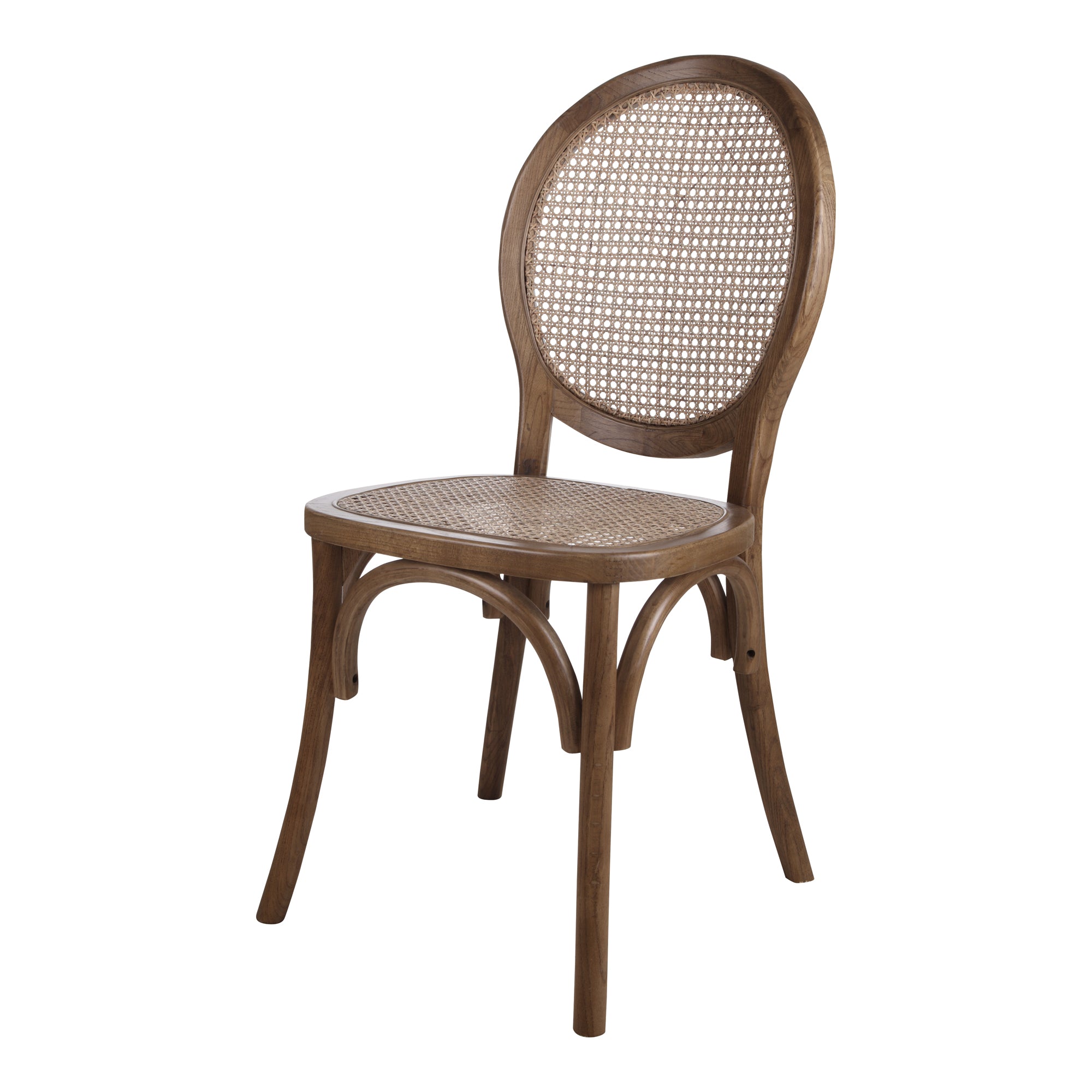 Ventana Dining Chair Black - Set Of Two Dining Chairs, Black / Woven Fibre Seat