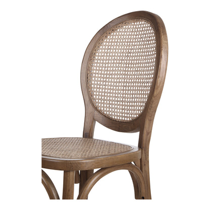 Ventana Dining Chair Black - Set Of Two Dining Chairs, Black / Woven Fibre Seat